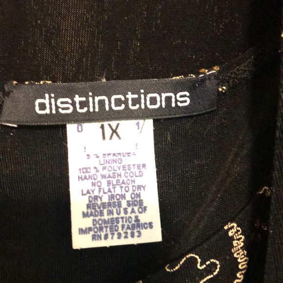 Black and Gold 2pc long jacket and tank - Picture 3 of 5